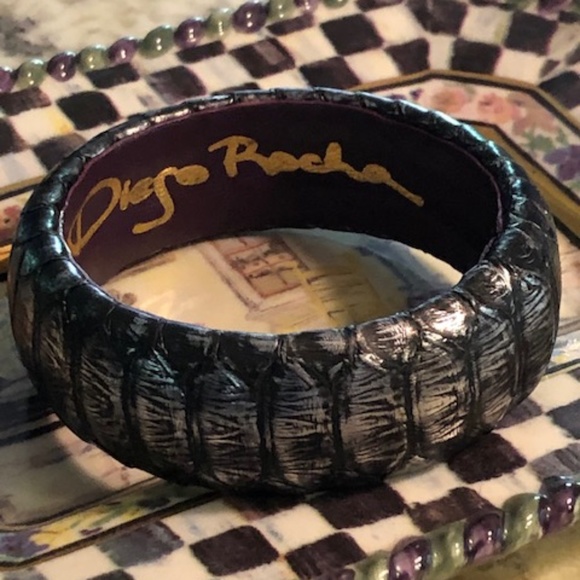 Diego Rocha Handpainted Python Bangle - Picture 4 of 5